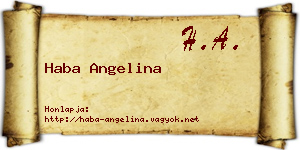 Haba Angelina névjegykártya